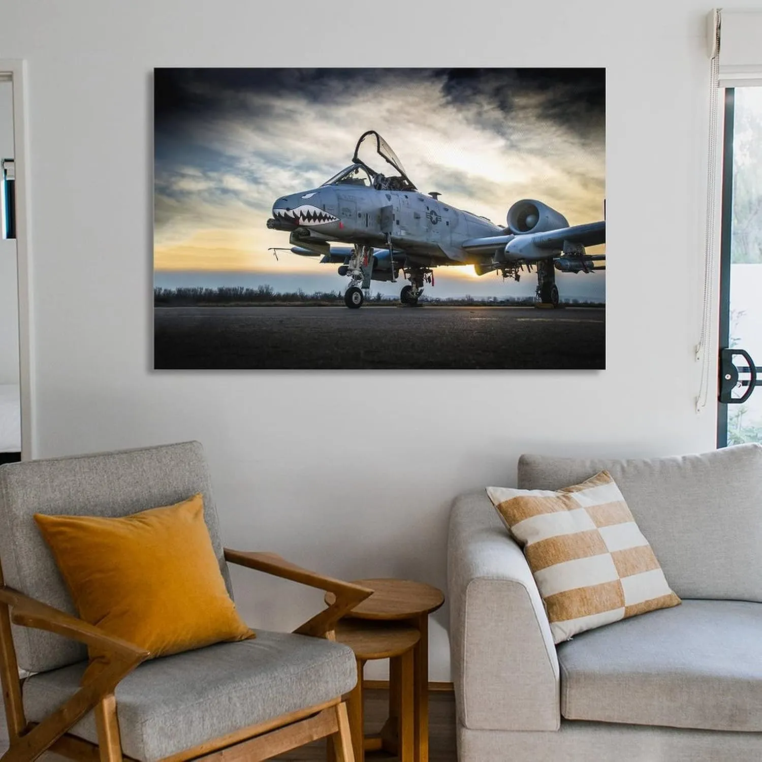 A-10 Thunderbolt II Warthog Canvas Poster, World War II （WW2） attack Aircraft Wall Art (26) Poster Decorative Painting Canvas Wall Art Living Room Posters Bedroom Painting 16x24inch(40x60cm)