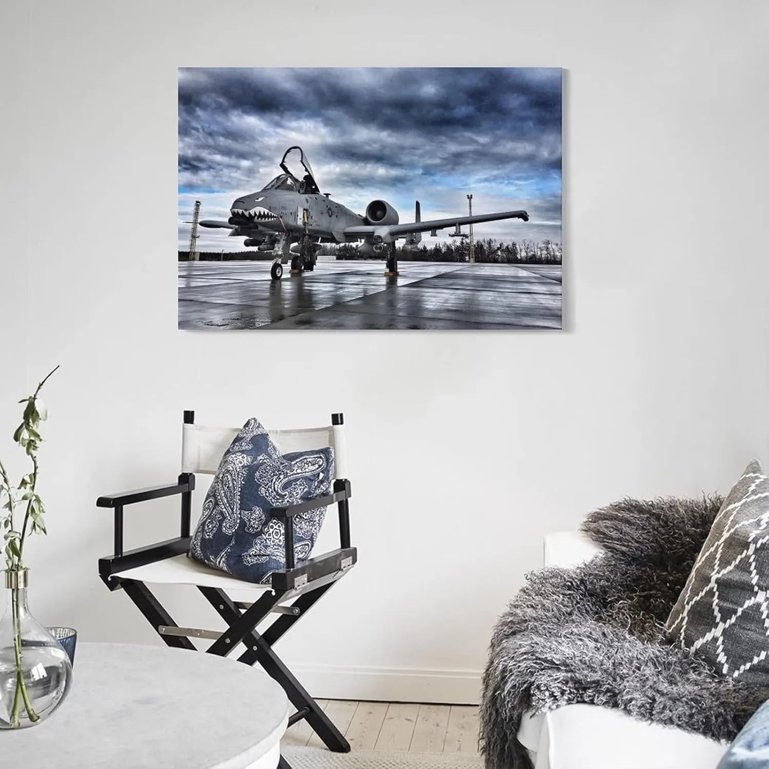 A-10 Thunderbolt II Warthog Canvas Poster, World War II （WW2） attack Aircraft Wall Art (30) Poster Decorative Painting Canvas Wall Art Living Room Posters Bedroom Painting 12x18inch(30x45cm)