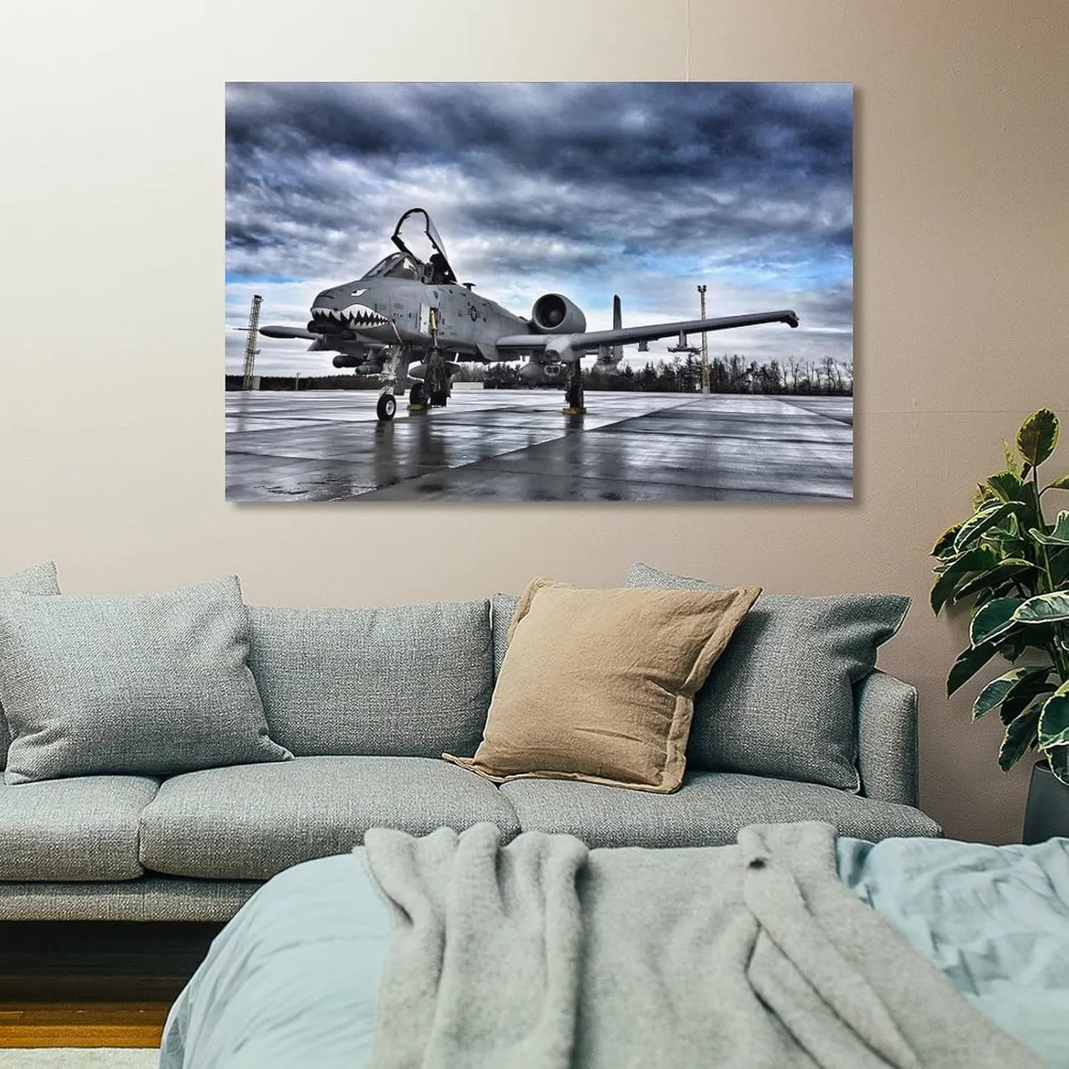 A-10 Thunderbolt II Warthog Canvas Poster, World War II （WW2） attack Aircraft Wall Art (30) Poster Decorative Painting Canvas Wall Art Living Room Posters Bedroom Painting 12x18inch(30x45cm)