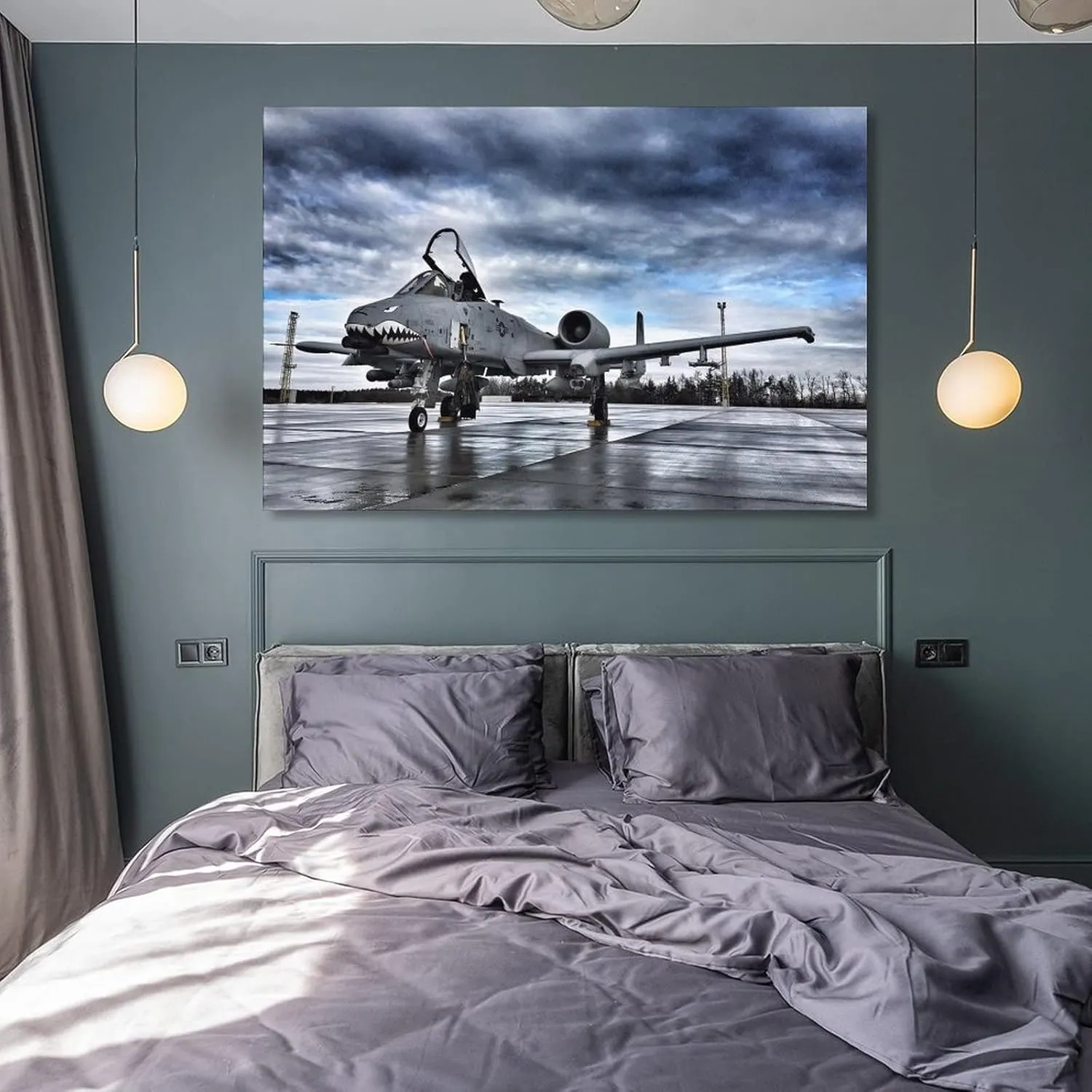 A-10 Thunderbolt II Warthog Canvas Poster, World War II （WW2） attack Aircraft Wall Art (30) Poster Decorative Painting Canvas Wall Art Living Room Posters Bedroom Painting 12x18inch(30x45cm)