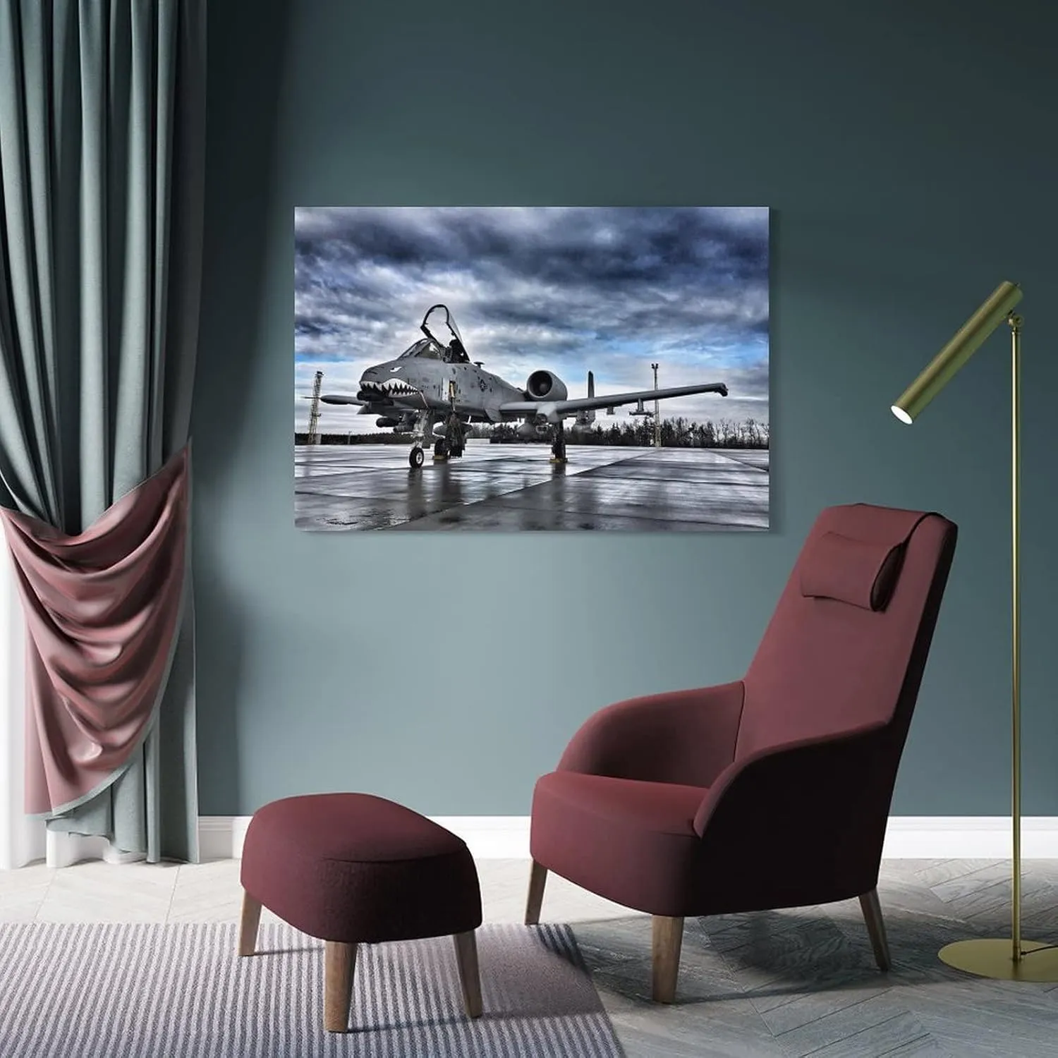 A-10 Thunderbolt II Warthog Canvas Poster, World War II （WW2） attack Aircraft Wall Art (30) Poster Decorative Painting Canvas Wall Art Living Room Posters Bedroom Painting 12x18inch(30x45cm)