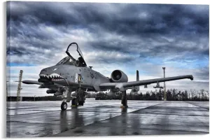 A-10 Thunderbolt II Warthog Canvas Poster, World War II （WW2） attack Aircraft Wall Art (30) Poster Decorative Painting Canvas Wall Art Living Room Posters Bedroom Painting 12x18inch(30x45cm)