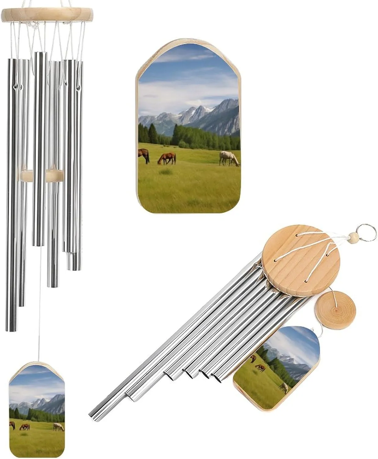 A Gym Artifact, The Canvas Mountain Pasture Grazing Horses Printed Yoga Storage Bag Is Durable, Wear-resistant And Does Not Strangle Shoulders. It Is Suitable for Both Men And Women