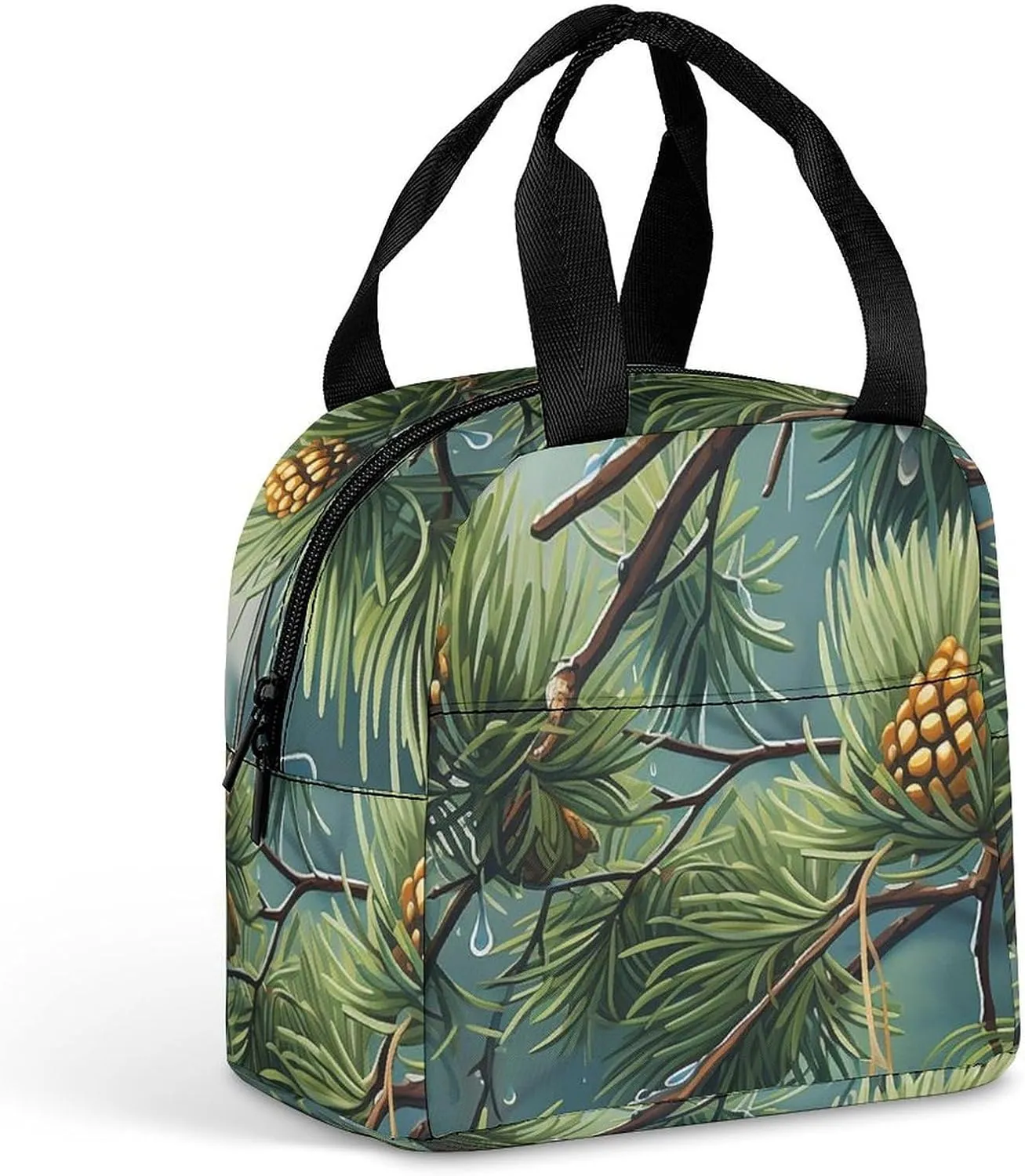A Gym Artifact, The Canvas Pine Tree Raindrops Printed Yoga Storage Bag Is Durable, Wear-resistant And Does Not Strangle Shoulders. It Is Suitable for Both Men And Women