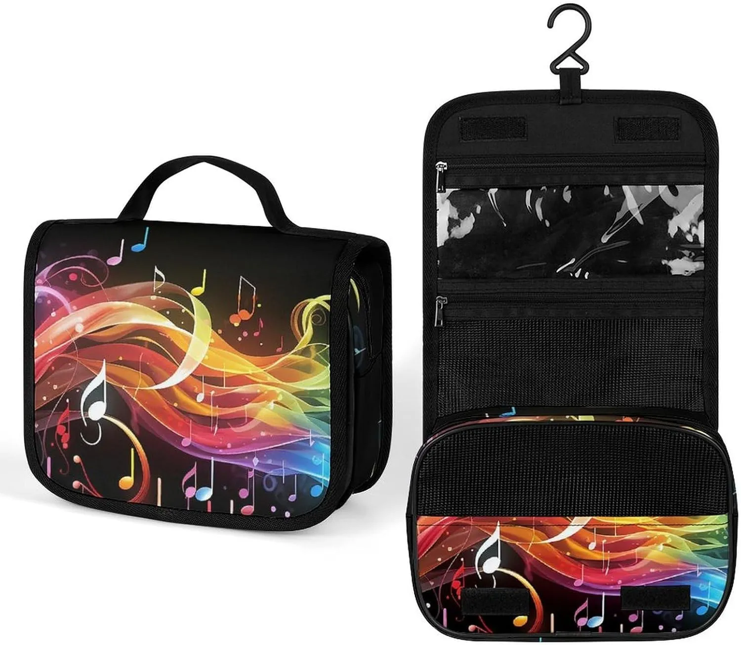 A Gym Artifact, The Canvas Rainbow Musical Note Melody Printed Yoga Storage Bag Is Durable, Wear-resistant And Does Not Strangle Shoulders. It Is Suitable for Both Men And Women