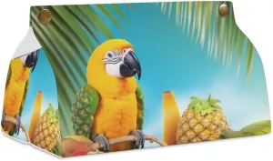 A Gym Artifact, The Canvas Summer Parrot Pineapple Birds Printed Yoga Storage Bag Is Durable, Wear-resistant And Does Not Strangle Shoulders. It Is Suitable for Both Men And Women