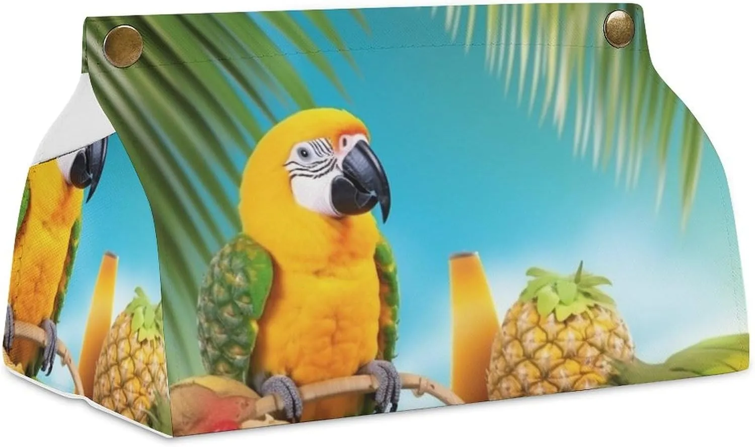A Gym Artifact, The Canvas Summer Parrot Pineapple Birds Printed Yoga Storage Bag Is Durable, Wear-resistant And Does Not Strangle Shoulders. It Is Suitable for Both Men And Women