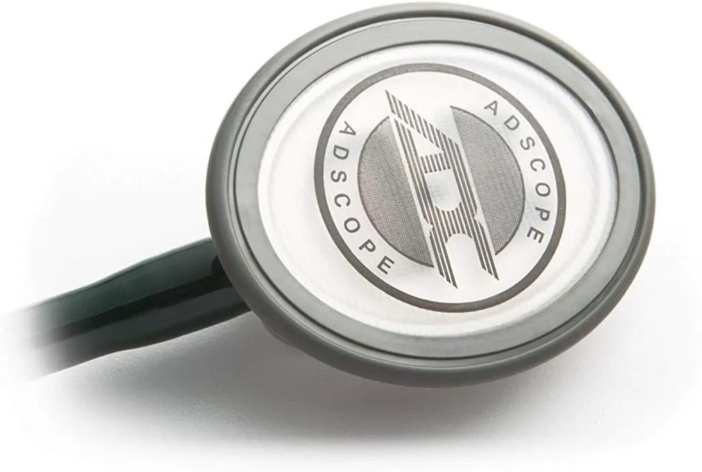 ADC 615BK Adscope Model 615 Platinum Sculpted Clinician Stethoscope with Tunable AFD Technology, Black
