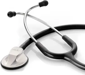 ADC 615BK Adscope Model 615 Platinum Sculpted Clinician Stethoscope with Tunable AFD Technology, Black