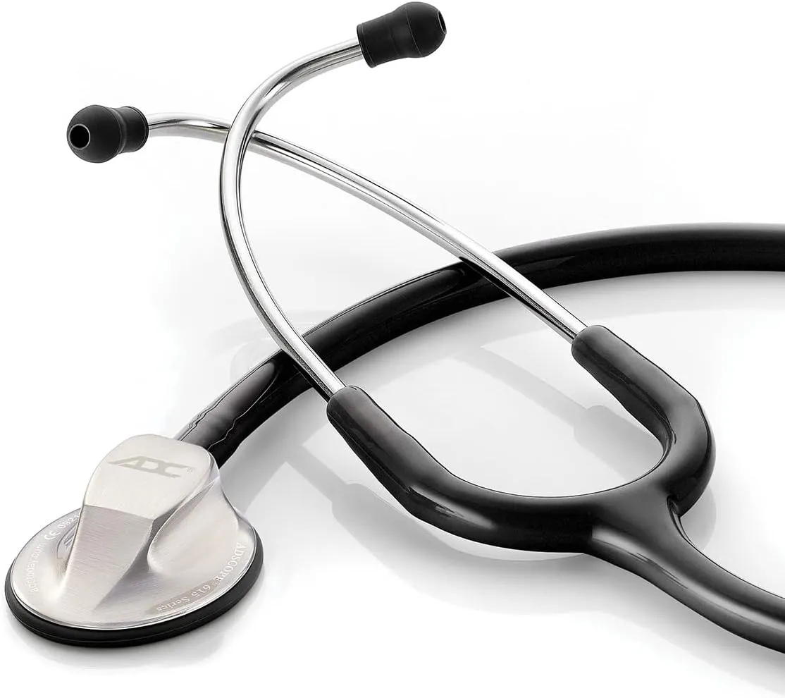 ADC 615BK Adscope Model 615 Platinum Sculpted Clinician Stethoscope with Tunable AFD Technology, Black