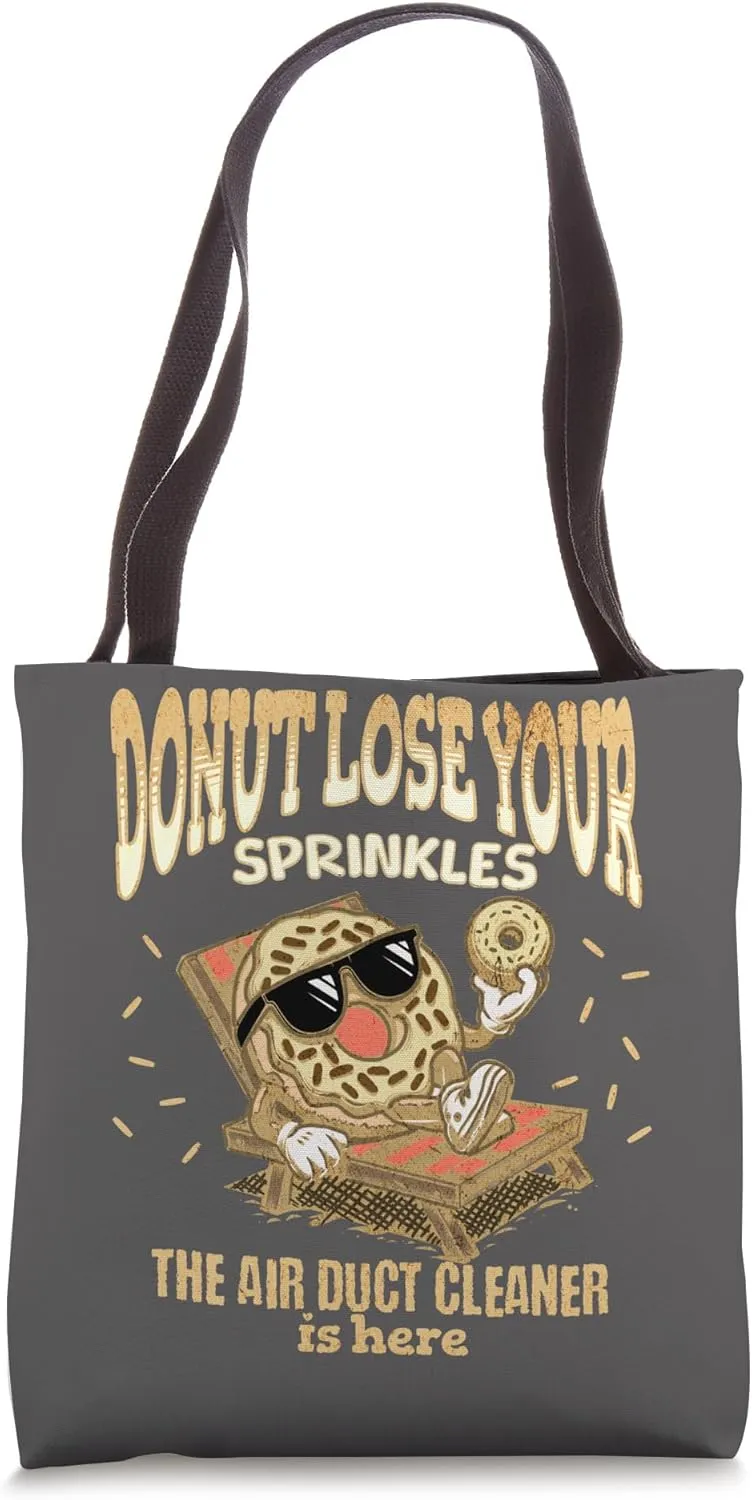 Air Duct Cleaner Funny Donut Quote Cleaning Tote Bag