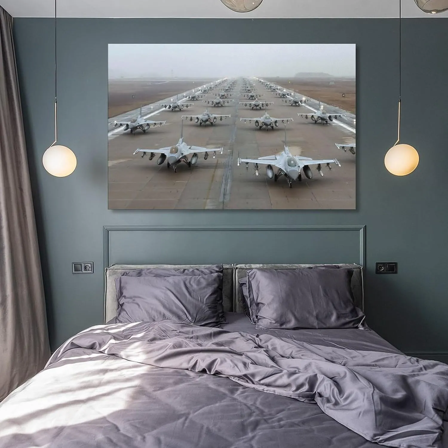 Aircraft Airplane General Dynamics F 16 Fighting Falcon Military Jet Fighters Airplane Prints Painting Nordic Decoration Living Room Home Decor 16x24inch(40x60cm)