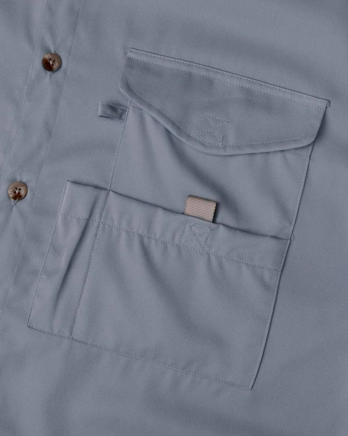 Alimens & Gentle Short Sleeve Fishing Shirt Wicking Fabric Sun Protection Casual Button Down Shirts