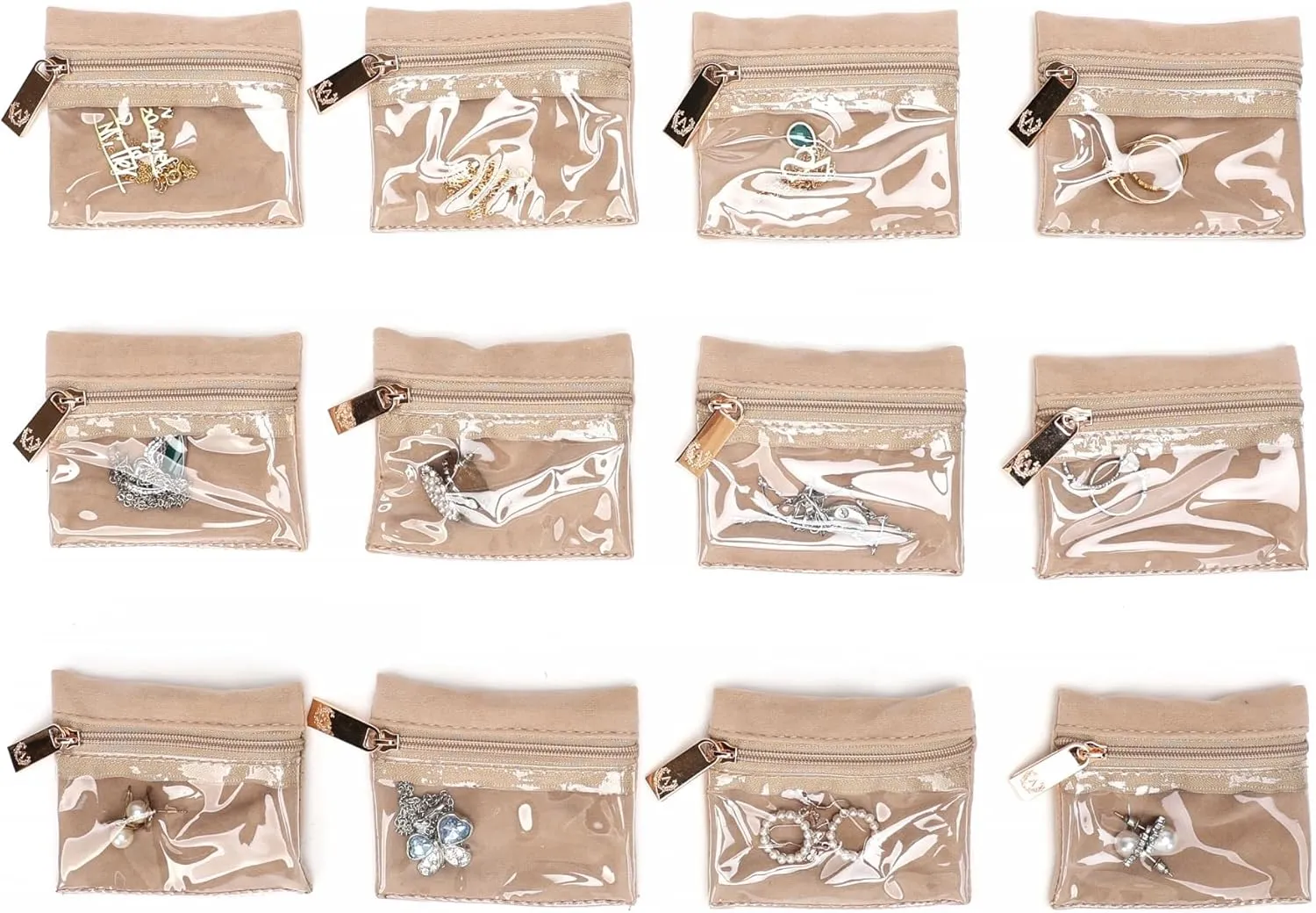 Angelina's Palace Jewelry Organizer Case Bridesmaid Gifts Travel Bag Vegan Leather Box for Necklace Earring Bracelet Ring(light terracotta)