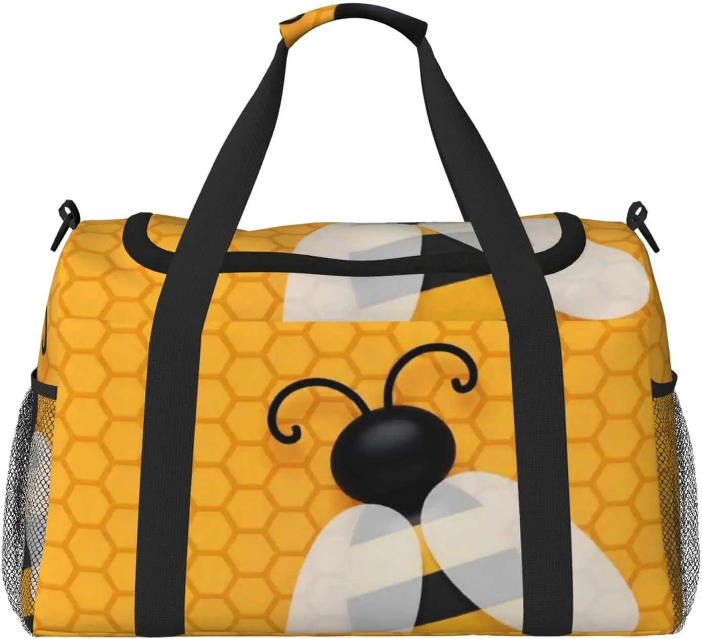 Animal Bee Honeycomb Travel Duffel Bag Tote Bag Sports Gym Bag For Women And Men