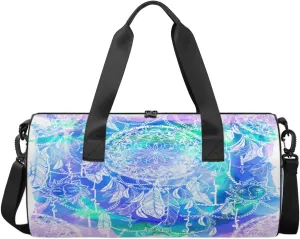 Animal Feather Travel Duffel Bag Dream Catcher Sports Gym Bag Men Women Sports Travel Luggage Bag 17.6”×9”×9 “ Duffel Bag Weekend Overnight Gym Bag Nvenient For Carrying
