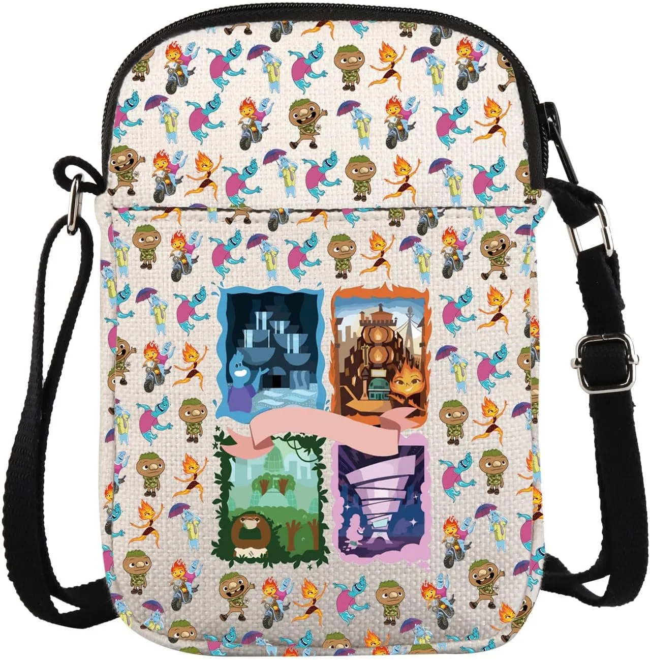 Animated Film Fans Merchandise Elem-ntal Canvas Crossbody Bag Gift Fot Women & Girls