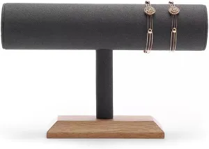 ARINAL Necklace Display T Shape Velvet Jewelry Display Stand Detachable Bracelet Watch Holder Necklace Holder Dresser Storage Jewelry Tower Jewelry Organizer (Color : B)