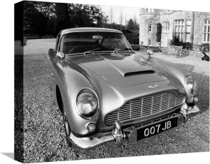 ART.COM Canvas Wall Art Prints James Bond's Aston Martin DB5, Used in the Film Goldfinger, Transportation Decor, 16" x 12"