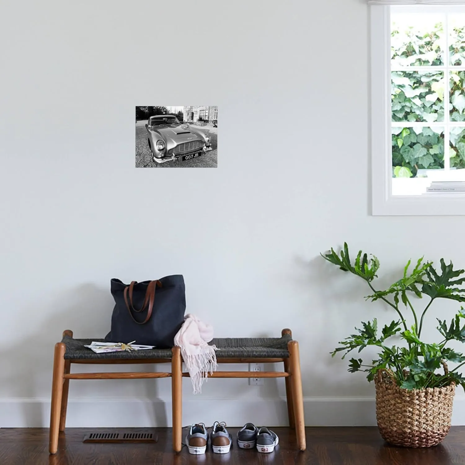 ART.COM Canvas Wall Art Prints James Bond's Aston Martin DB5, Used in the Film Goldfinger, Transportation Decor, 16" x 12"