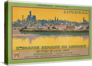 ART.COM Stretched Canvas Print Ad for Limoges Fair, France, 18" x 12"
