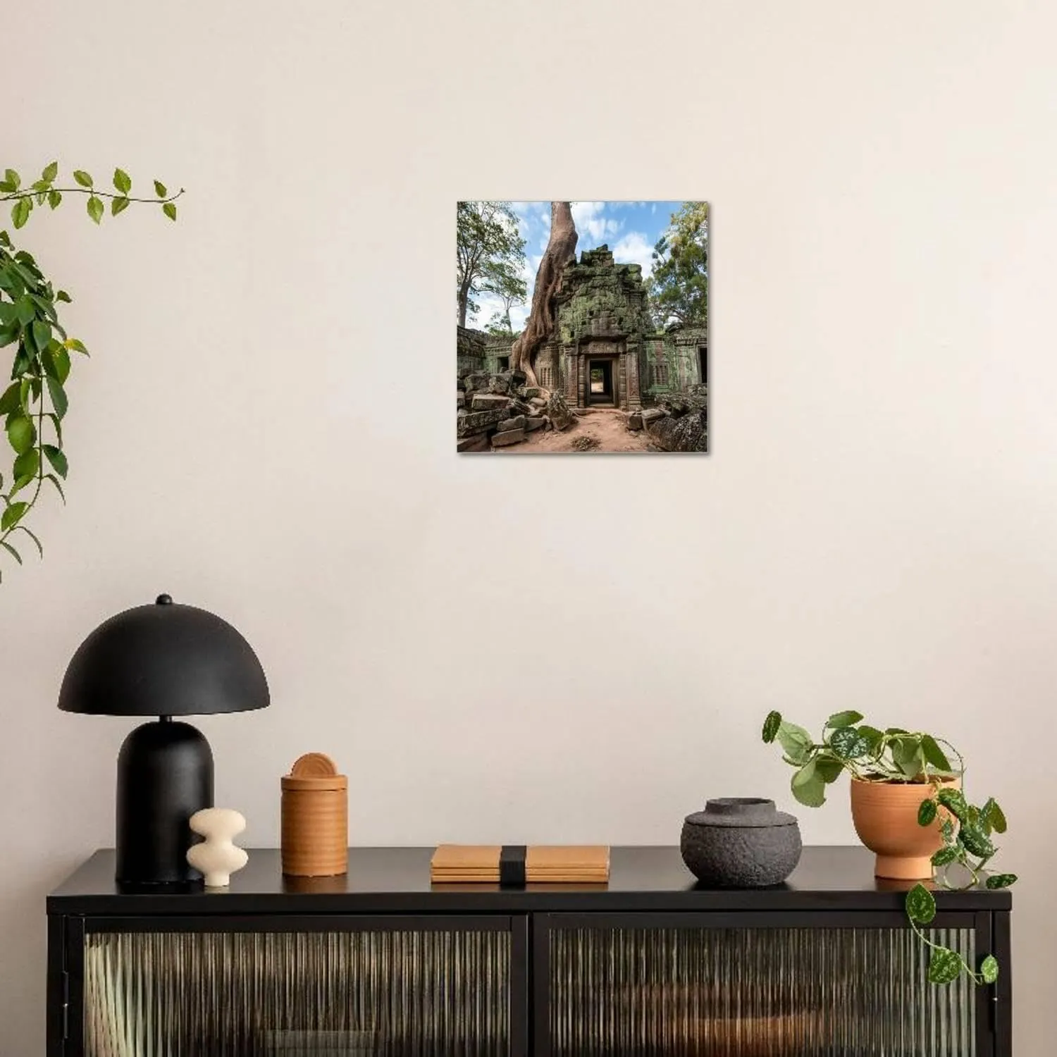 ART.COM Stretched Canvas Print Angkor Wat Cambodia. Ta Prohm Khmer Ancient Buddhist Temple in Jungle Forest. Famous Landmark, Plac by Banana Republic images, 24" x 24"