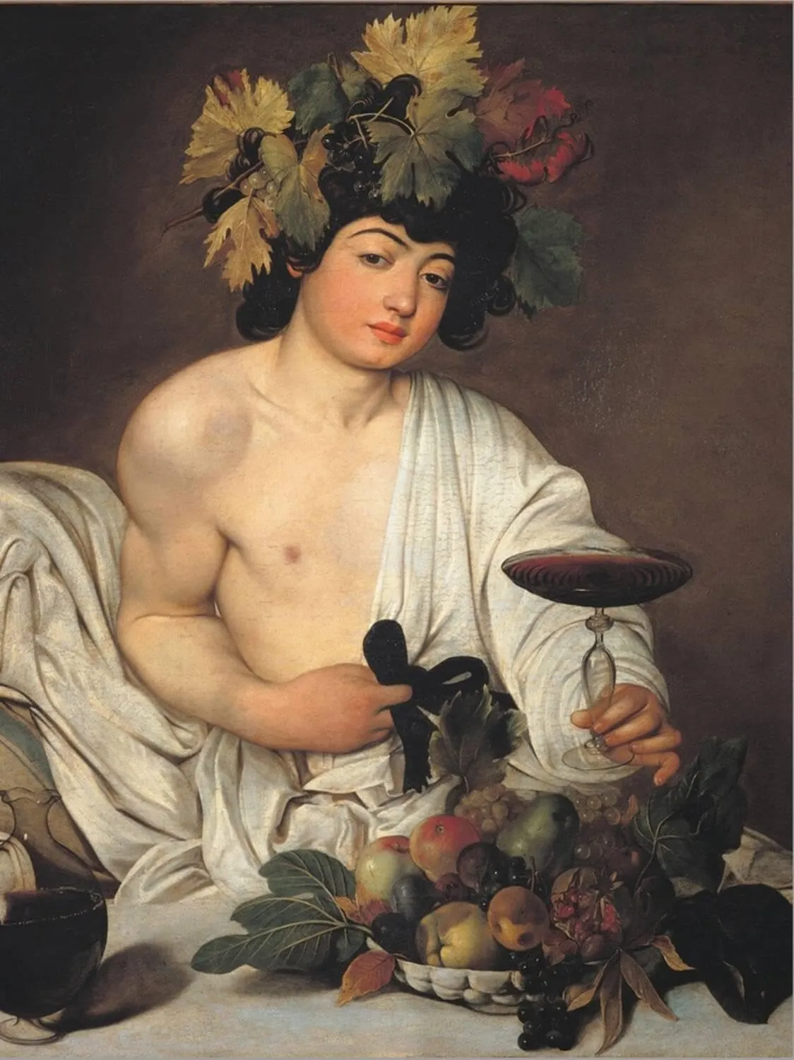 ART.COM Stretched Canvas Print Bacchus by Caravaggio, 12" x 16"