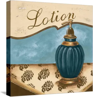 ART.COM Stretched Canvas Print Bath Accessories IV - Blue Lotion by Gregory Gorham, 16" x 16"