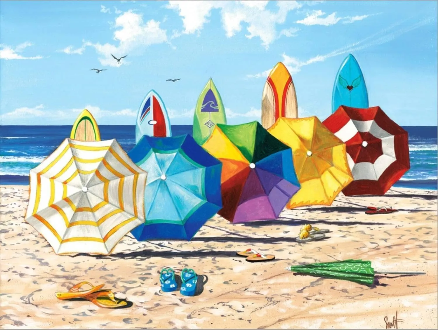 ART.COM Stretched Canvas Print Brellas & Boards by Scott Westmoreland, 16" x 12"