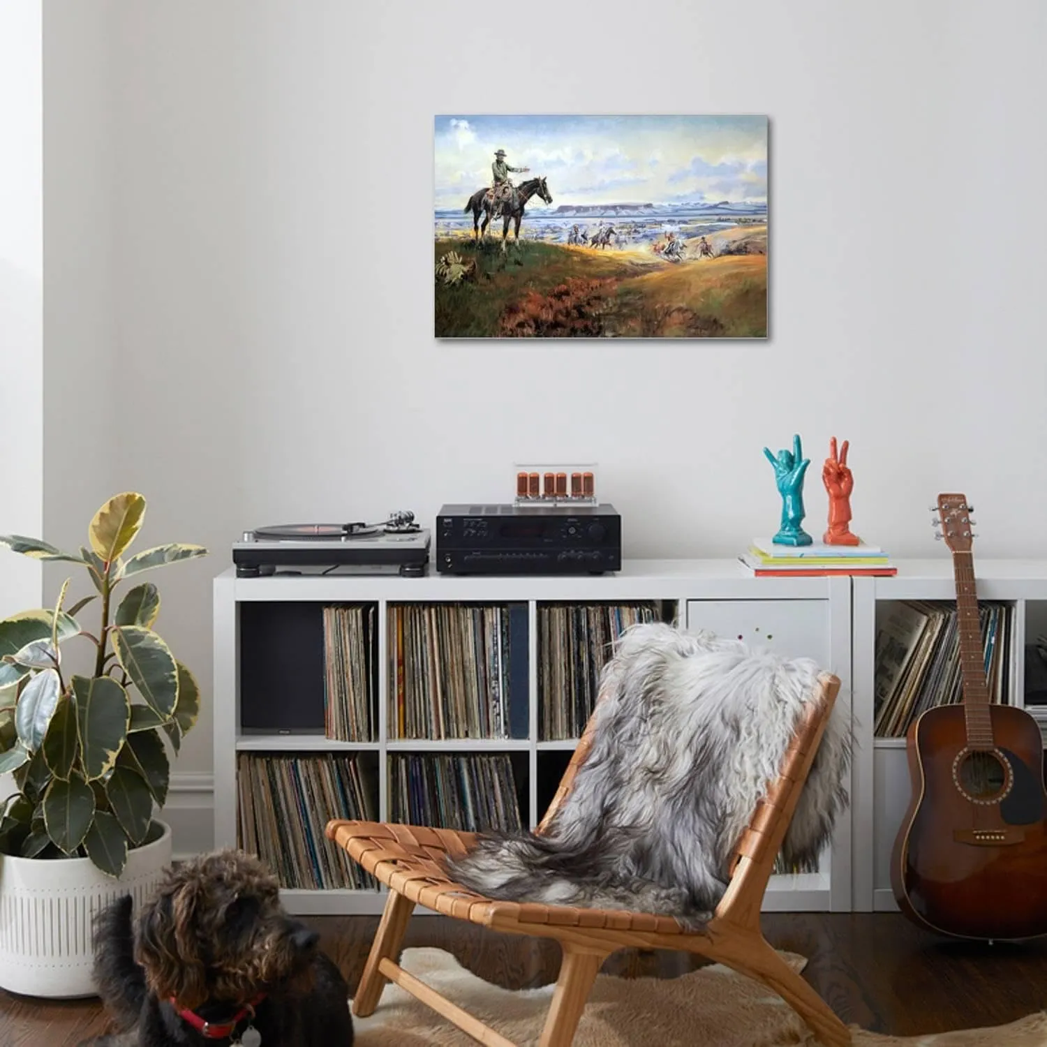 ART.COM Stretched Canvas Print C. M. Russell and His Friends by Charles Marion Russell, 36" x 24"