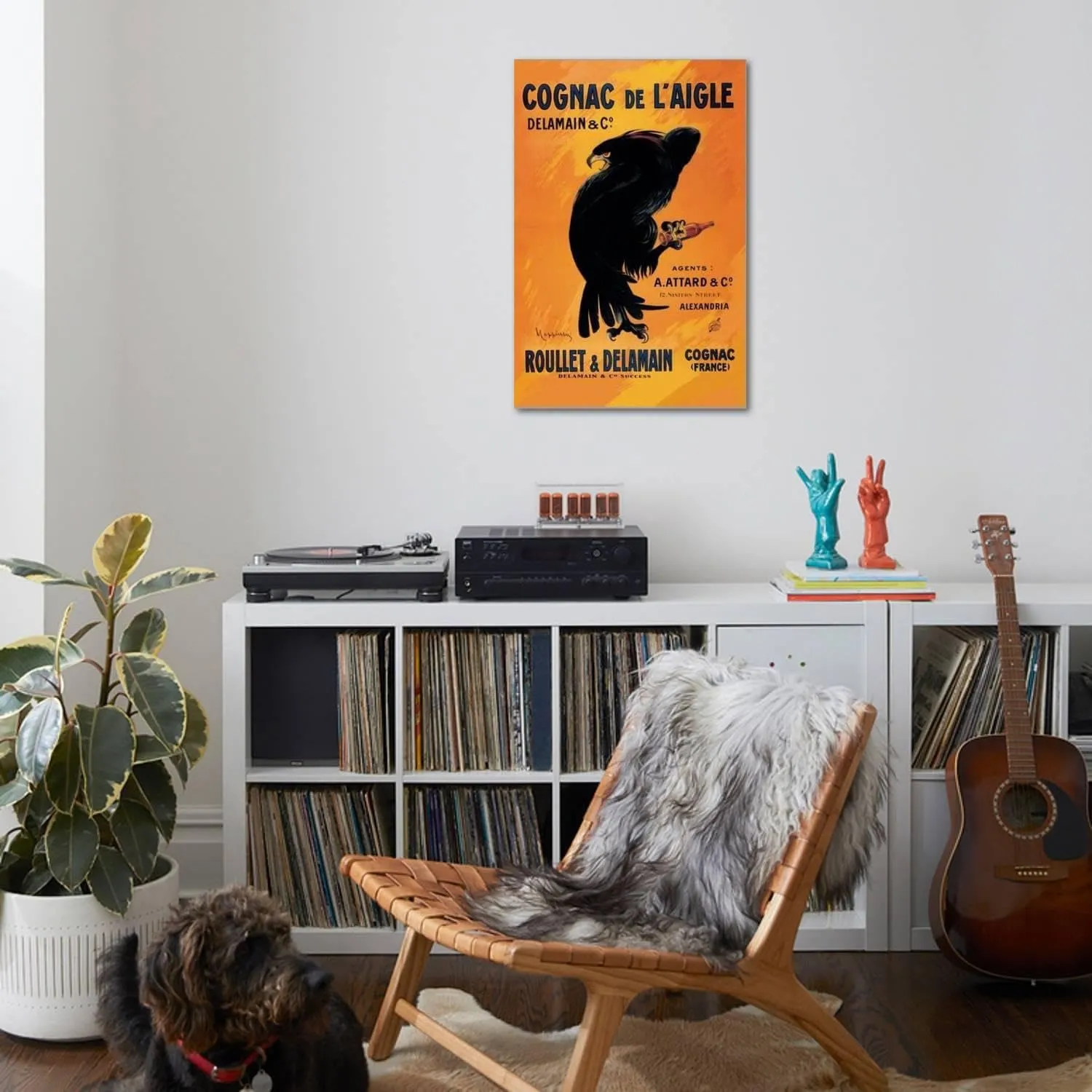 ART.COM Stretched Canvas Print Cognac De L'Aigle by Leonetto Cappiello, 24" x 36"