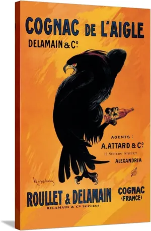 ART.COM Stretched Canvas Print Cognac De L'Aigle by Leonetto Cappiello, 24" x 36"