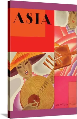 ART.COM Stretched Canvas Print Japanese by Frank Mcintosh, 24" x 36"