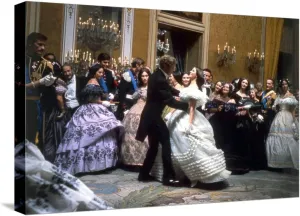 ART.COM Stretched Canvas Print LE GUEPARD, 1963 par LUCHINO VISCONTI with Burt Lancaster and Claudia Cardinale (photo), 24" x 16"