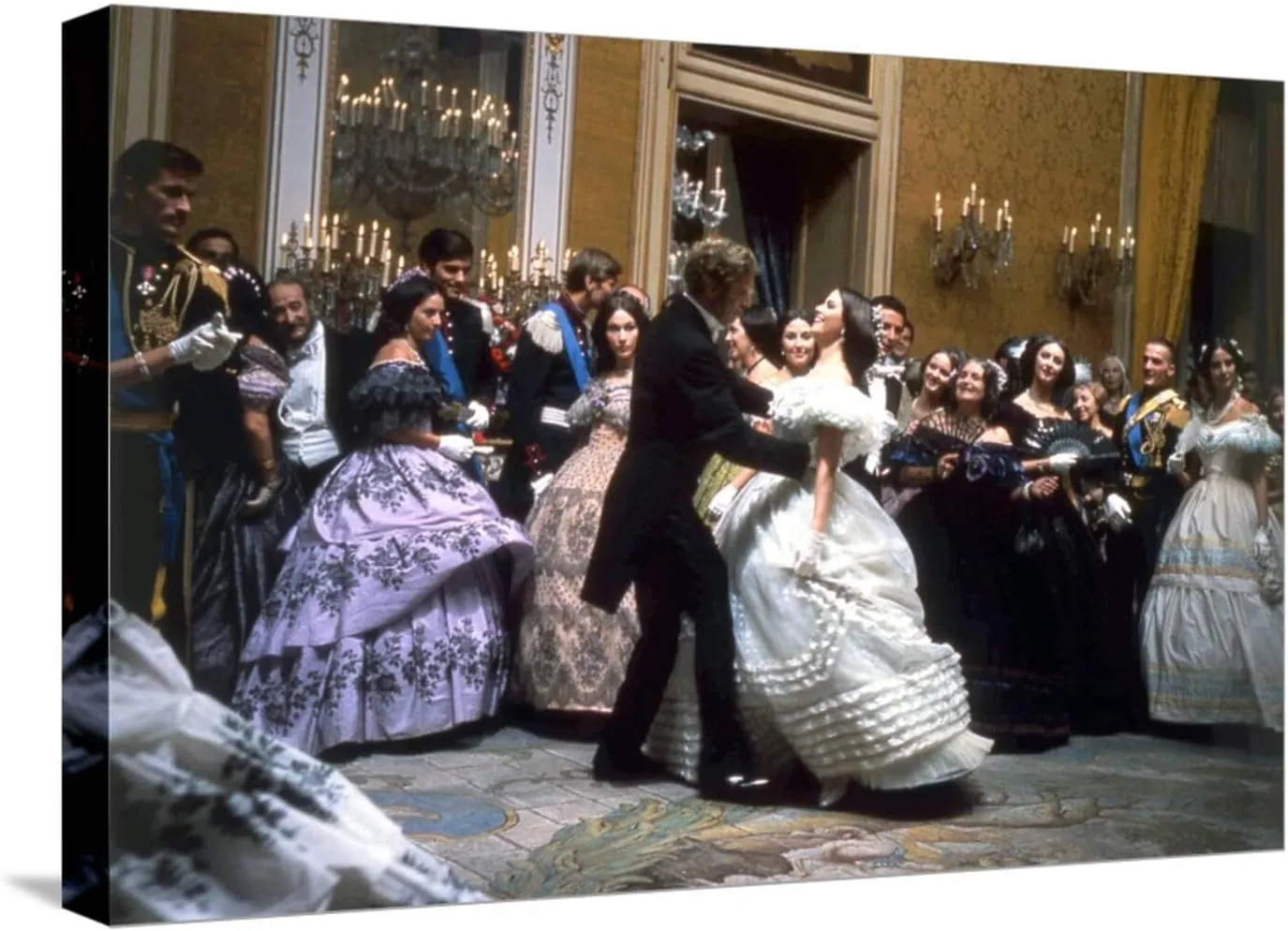 ART.COM Stretched Canvas Print LE GUEPARD, 1963 par LUCHINO VISCONTI with Burt Lancaster and Claudia Cardinale (photo), 24" x 16"