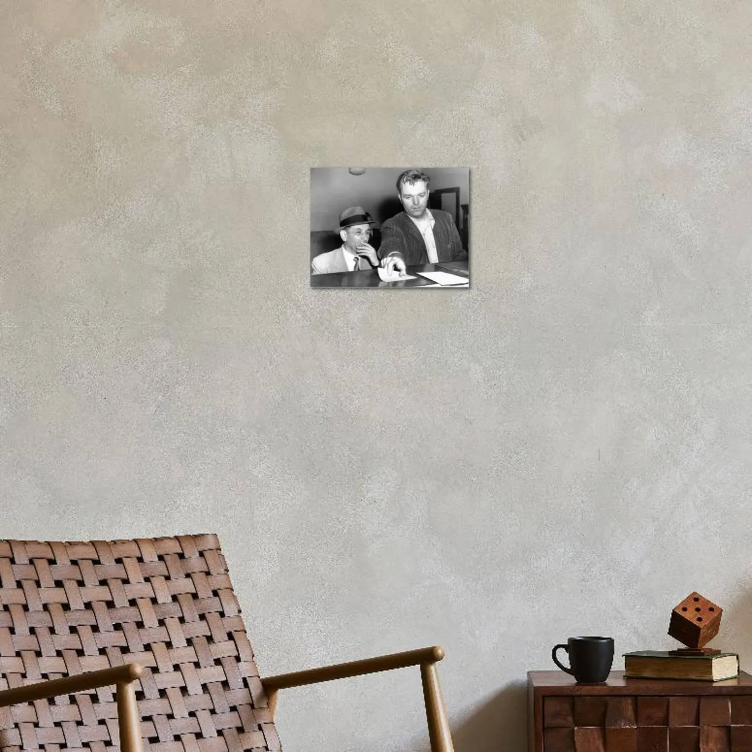 ART.COM Stretched Canvas Print Meyer Lansky Is Booked on Vagrancy Charges at the West 54th Street Police Station in Manhattan, 16" x 12"