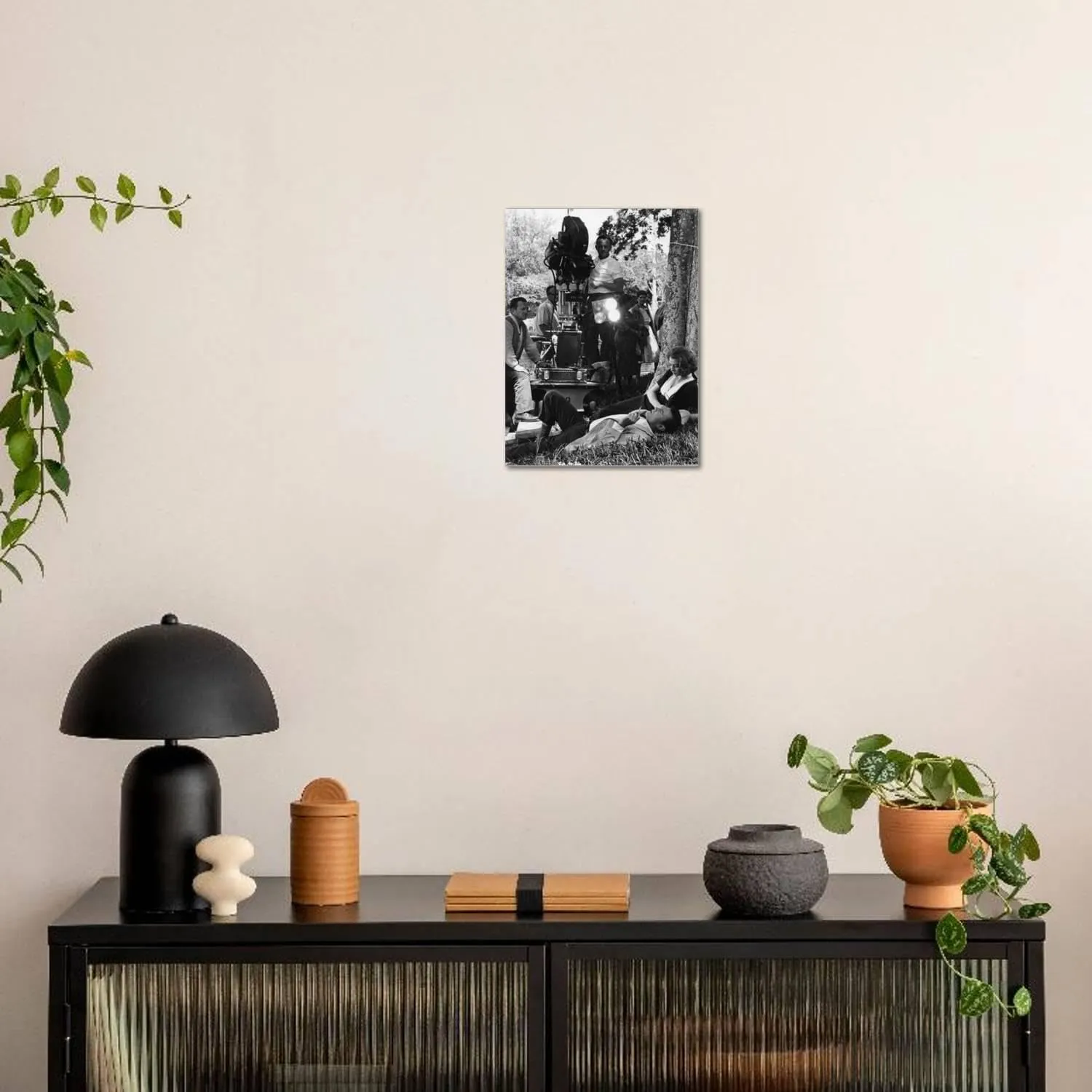 ART.COM Stretched Canvas Print On the set of film ROCCO and SES FRERES, Luchino Visconti directs Renato Salvatori and Annie Girard, 18" x 24"