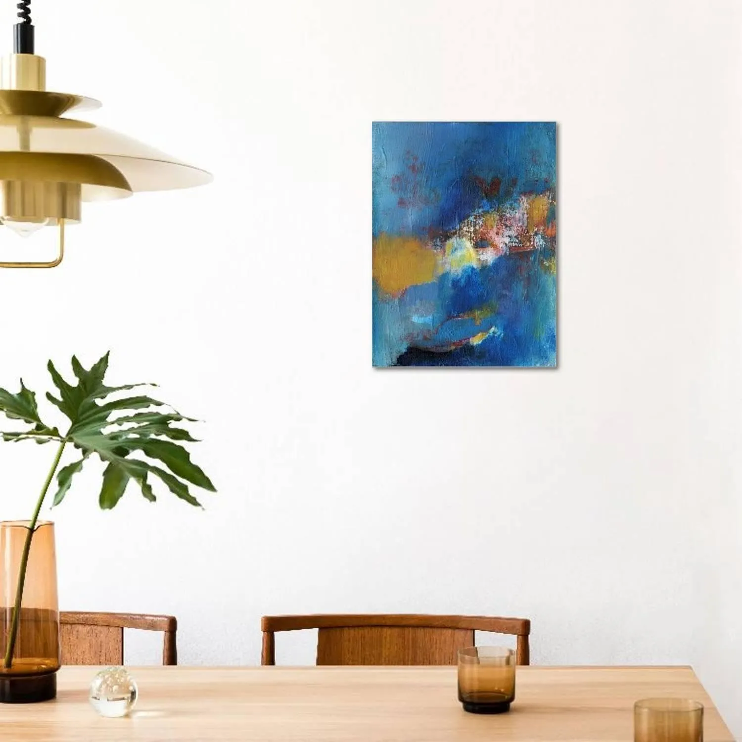 ART.COM Stretched Canvas Print Rhapsody in Blue I by Jodi Fuchs, 24" x 32"