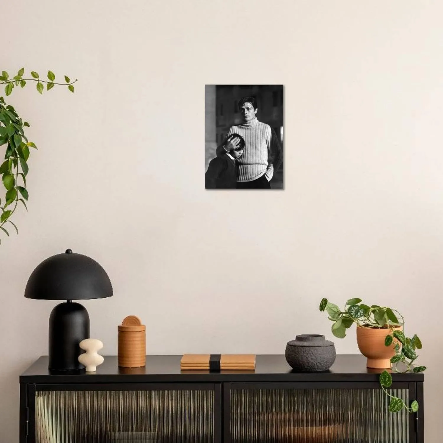 ART.COM Stretched Canvas Print Rocco and his Brothers (Rocco and ses freres) by Luchino Visconti with Alain Delon, 1960 (b/w pho, 18" x 24"