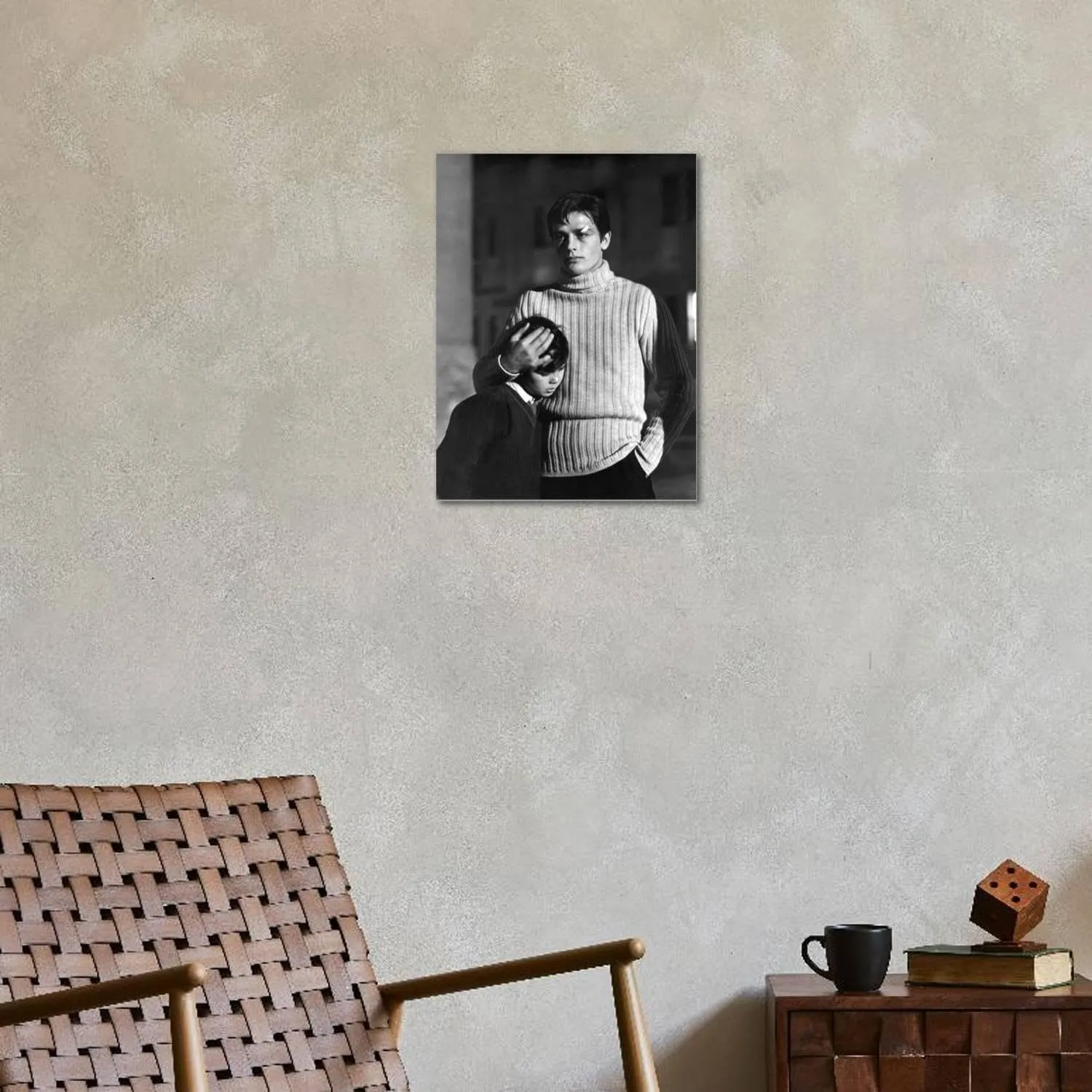 ART.COM Stretched Canvas Print Rocco and his Brothers (Rocco and ses freres) by Luchino Visconti with Alain Delon, 1960 (b/w pho, 18" x 24"
