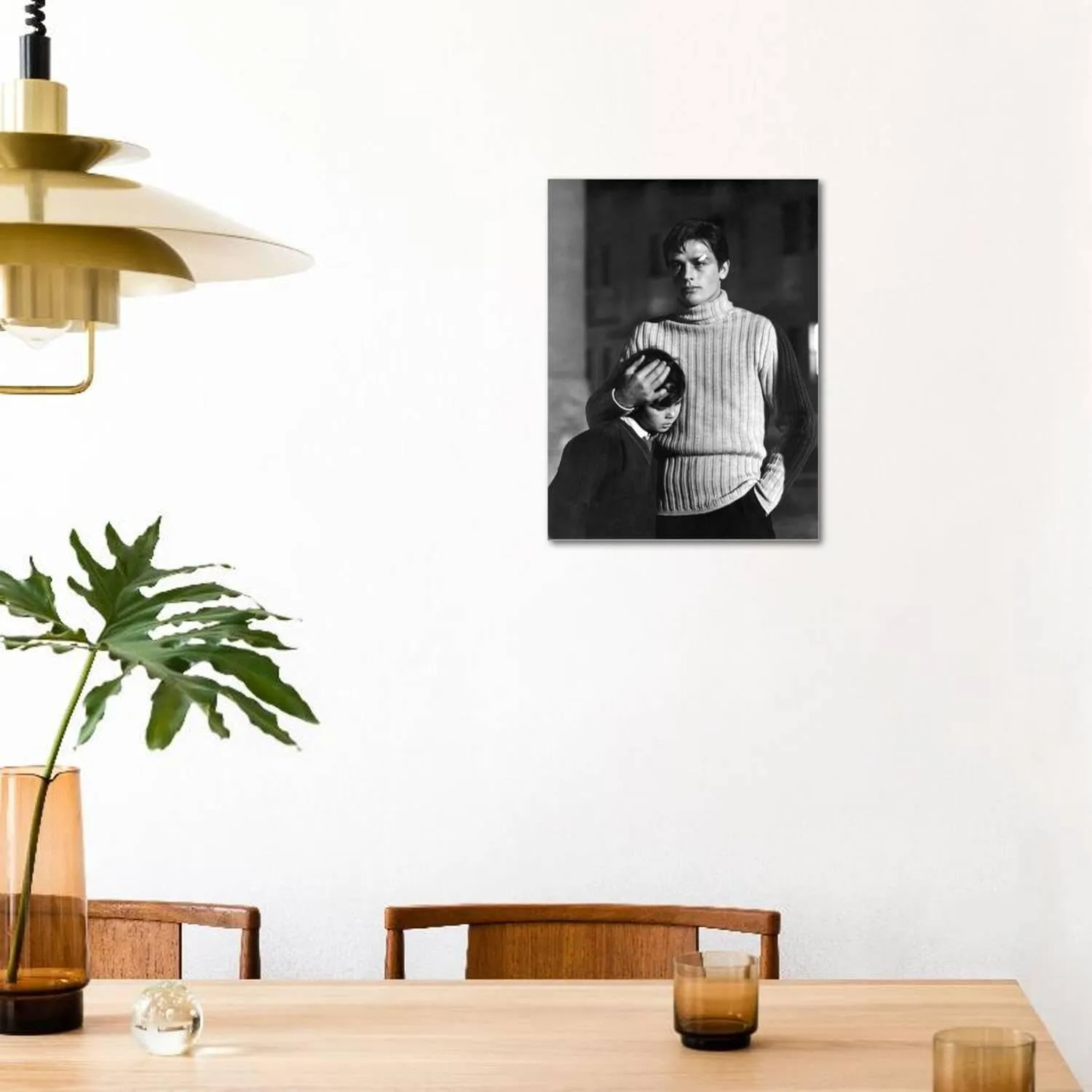 ART.COM Stretched Canvas Print Rocco and his Brothers (Rocco and ses freres) by Luchino Visconti with Alain Delon, 1960 (b/w pho, 24" x 32"
