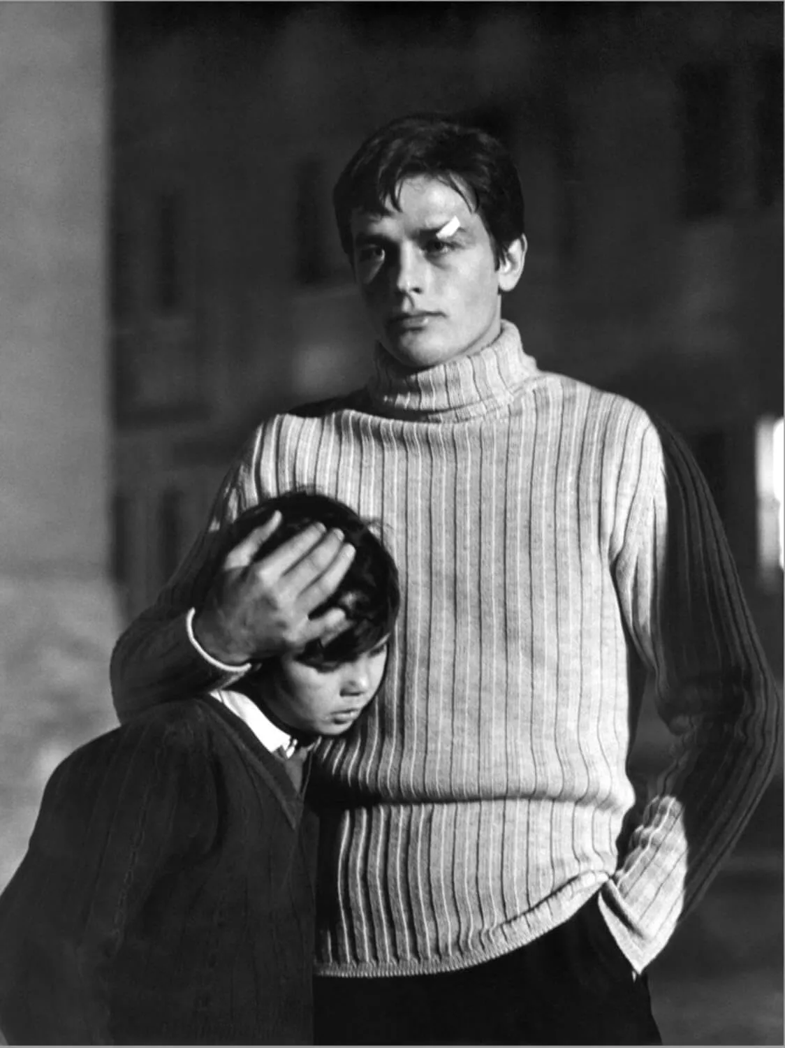 ART.COM Stretched Canvas Print Rocco and his Brothers (Rocco and ses freres) by Luchino Visconti with Alain Delon, 1960 (b/w pho, 24" x 32"