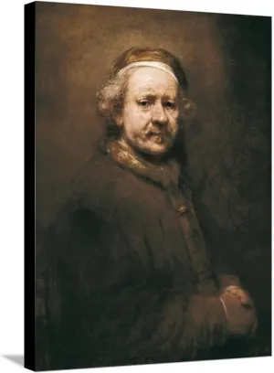 ART.COM Stretched Canvas Print Self-Portrait at the Age of 63 by Rembrandt van Rijn, 18" x 24"