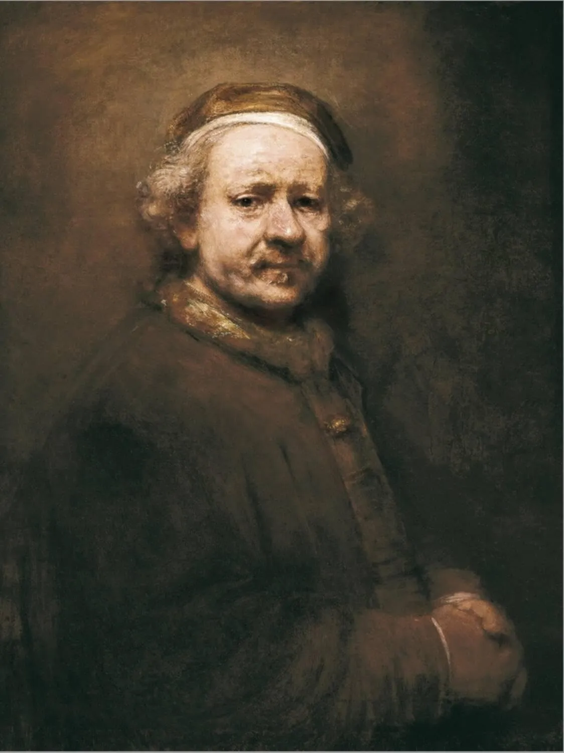 ART.COM Stretched Canvas Print Self-Portrait at the Age of 63 by Rembrandt van Rijn, 18" x 24"