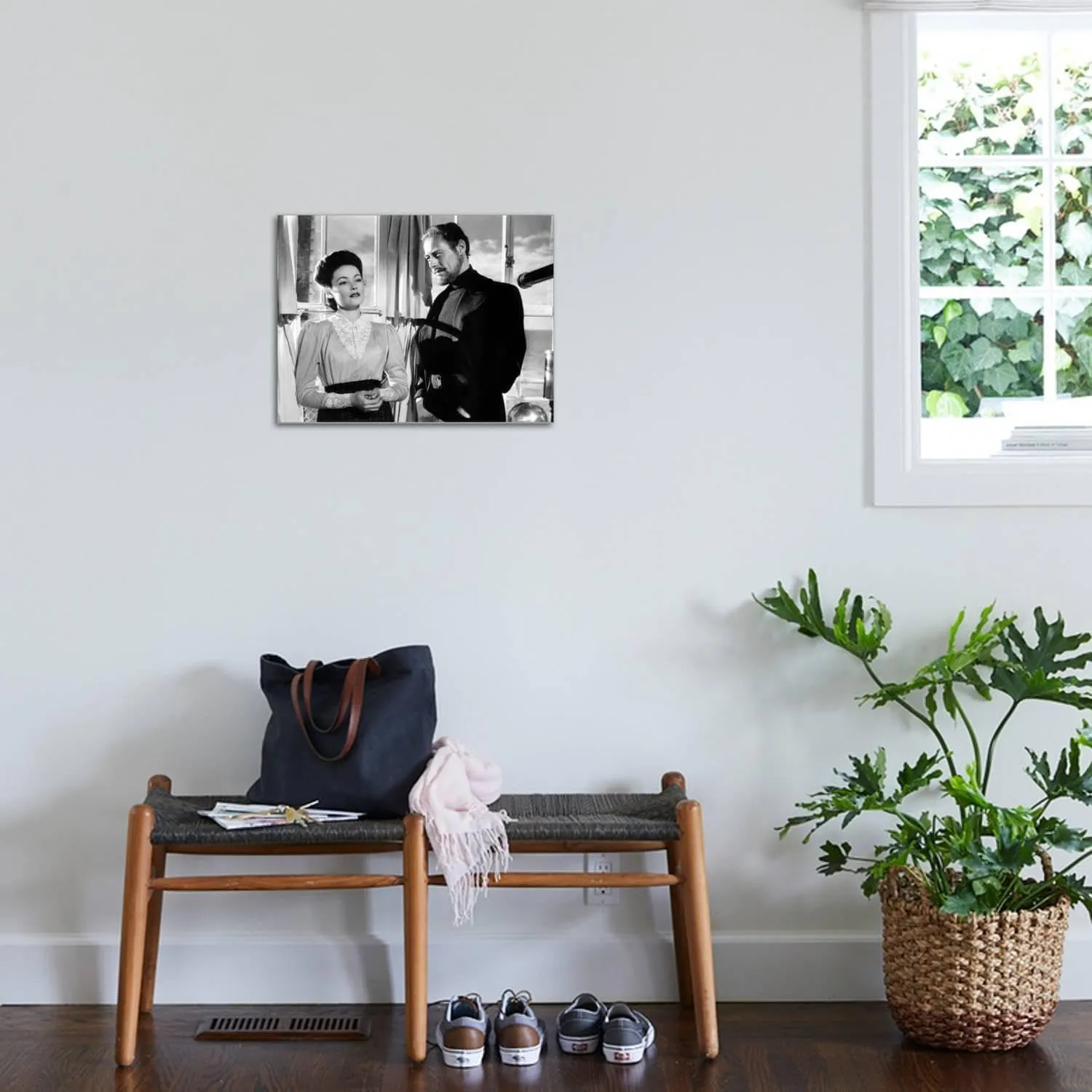 ART.COM Stretched Canvas Print The Ghost and Mrs. Muir, Gene Tierney (Costume Designed by Oleg Cassini), Rex Harrison, 1947, 24" x 18"