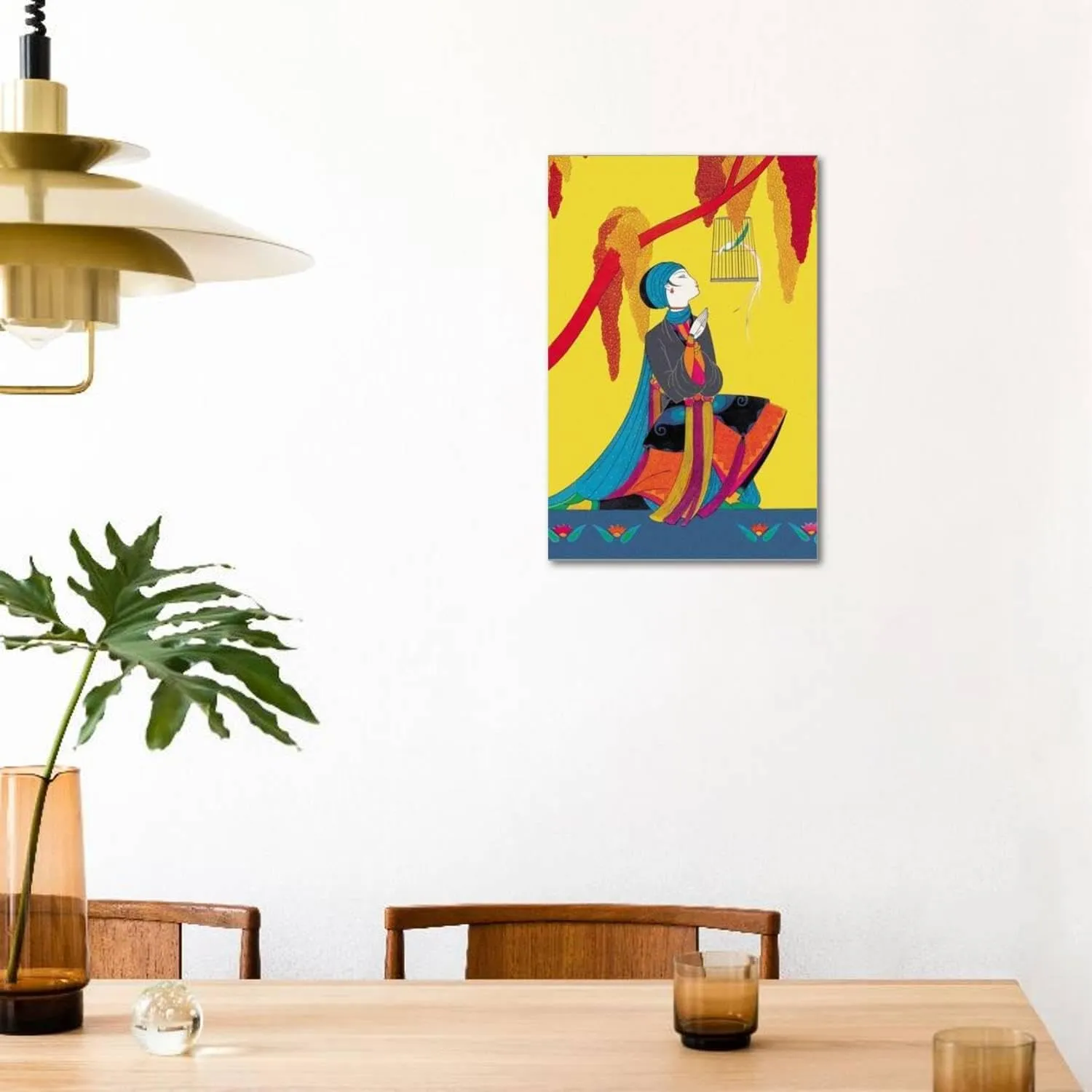 ART.COM Stretched Canvas Print The Talking Bird by Frank Mcintosh, 24" x 36"