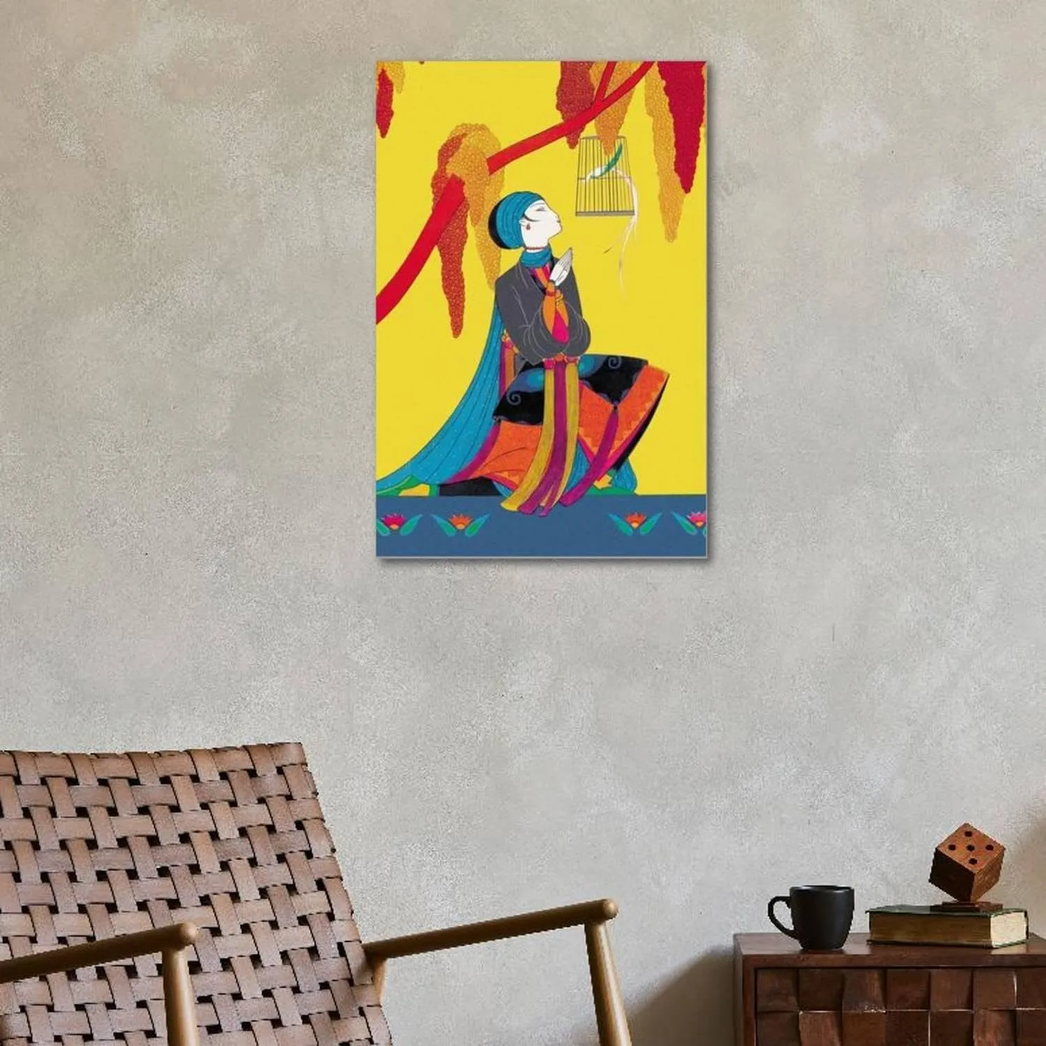 ART.COM Stretched Canvas Print The Talking Bird by Frank Mcintosh, 24" x 36"