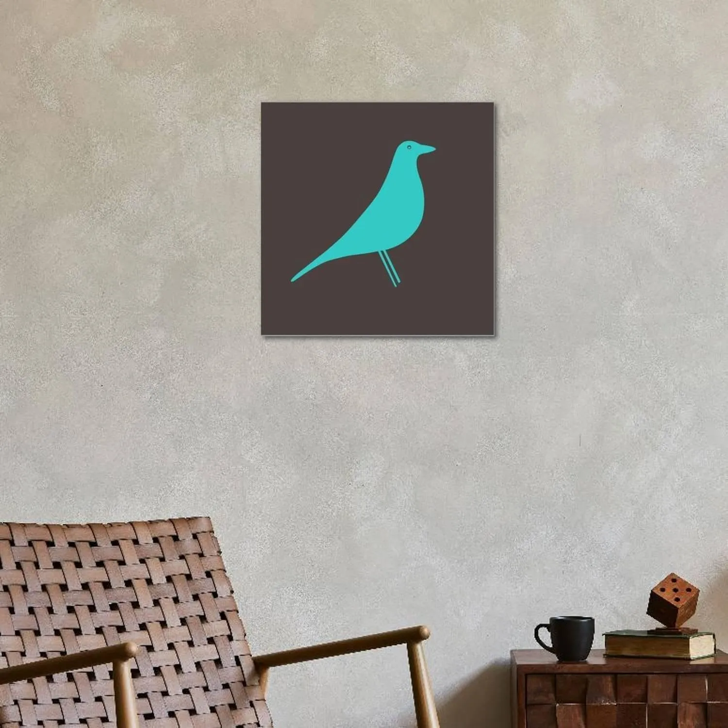 ART.COM Stretched Canvas Print Vitra Eames House Bird II by Anita Nilsson, 24" x 24"