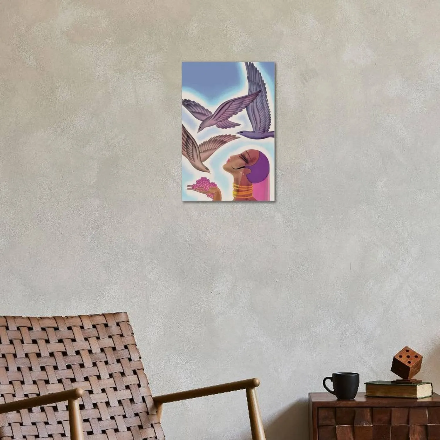 ART.COM Stretched Canvas Print Winged Guests by Frank Mcintosh, 16" x 24"
