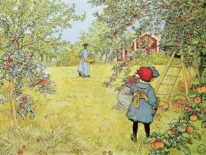 ART.COM Wall Art Prints Frame by Carl Larsson, Scenic Decor, 16" x 12"